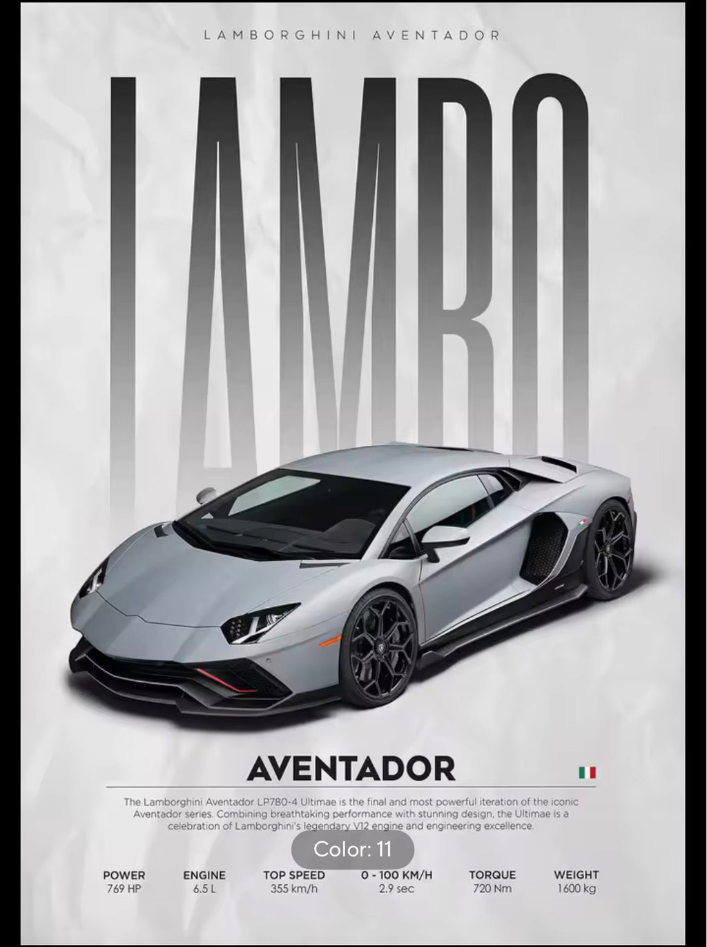 Lamborghini Aventador Silver