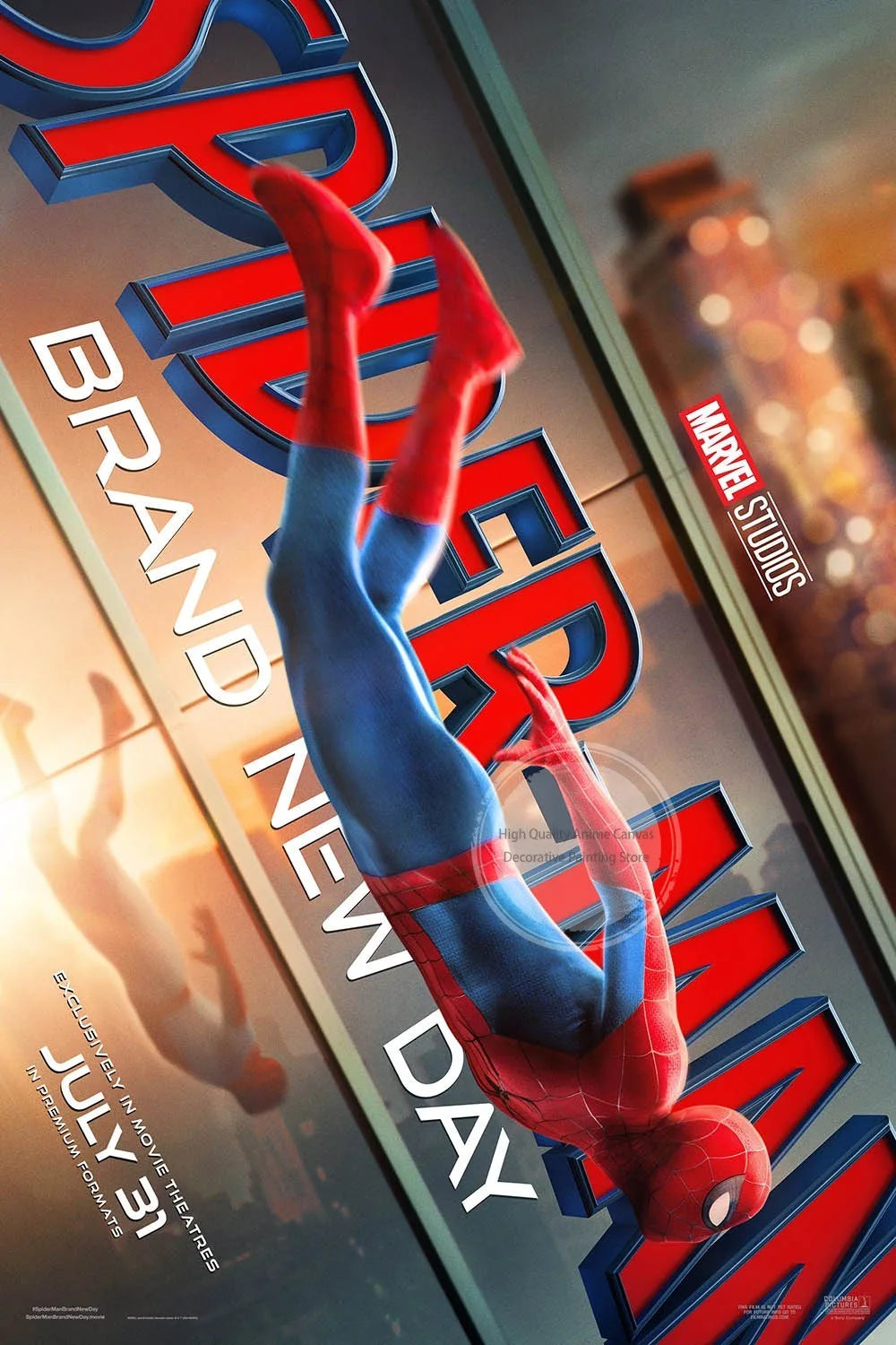 Spider-Man Cinematic Art – Unframed Canvas Poster
