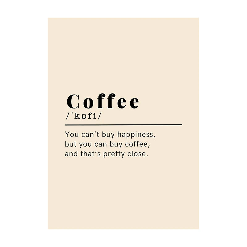 Retro Coffee & Café Canvas Print