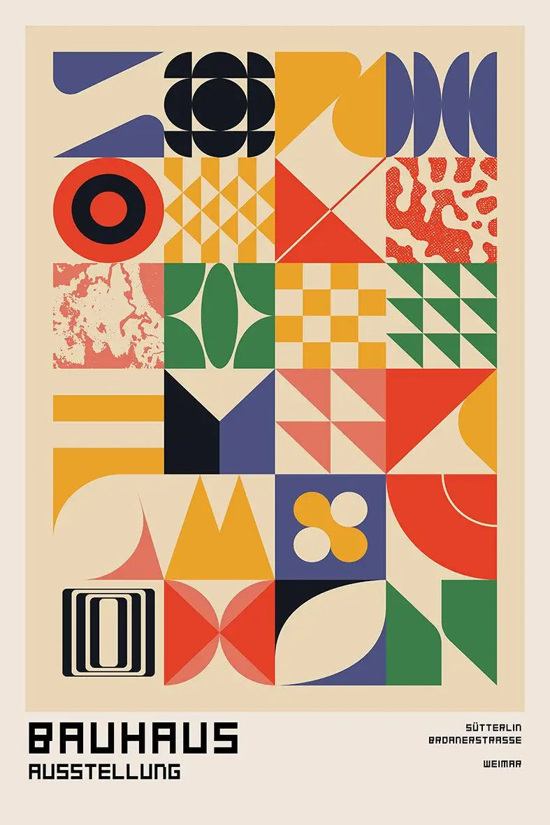 Bauhaus Geometric Canvas Print
