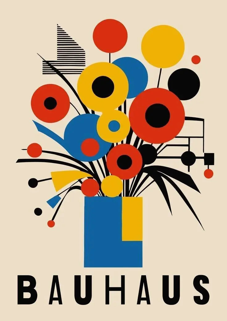 Bauhaus Geometric Canvas Print