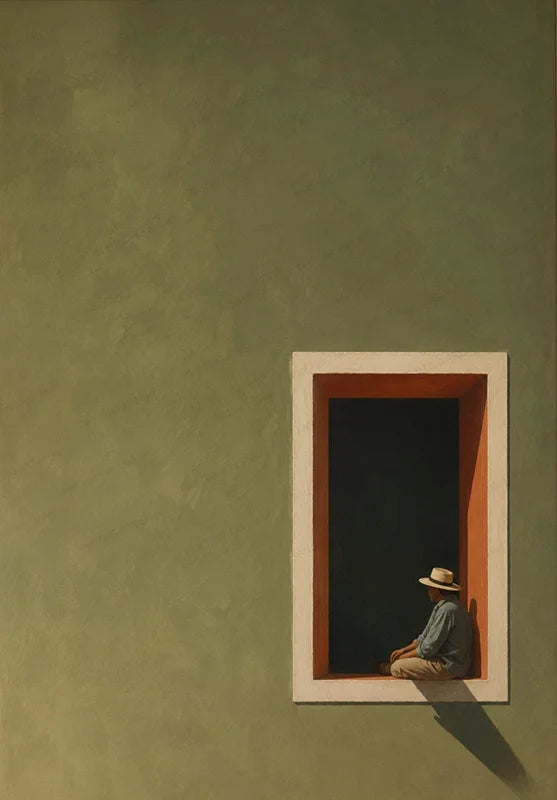 Girl at the Window Canvas Print