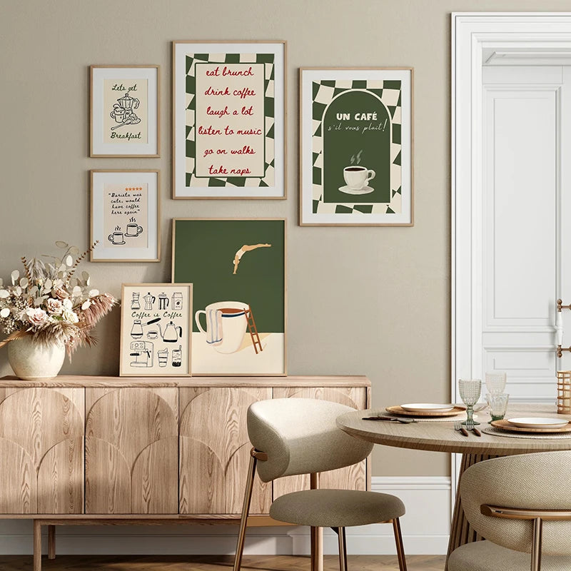 Retro Coffee & Café Canvas Print