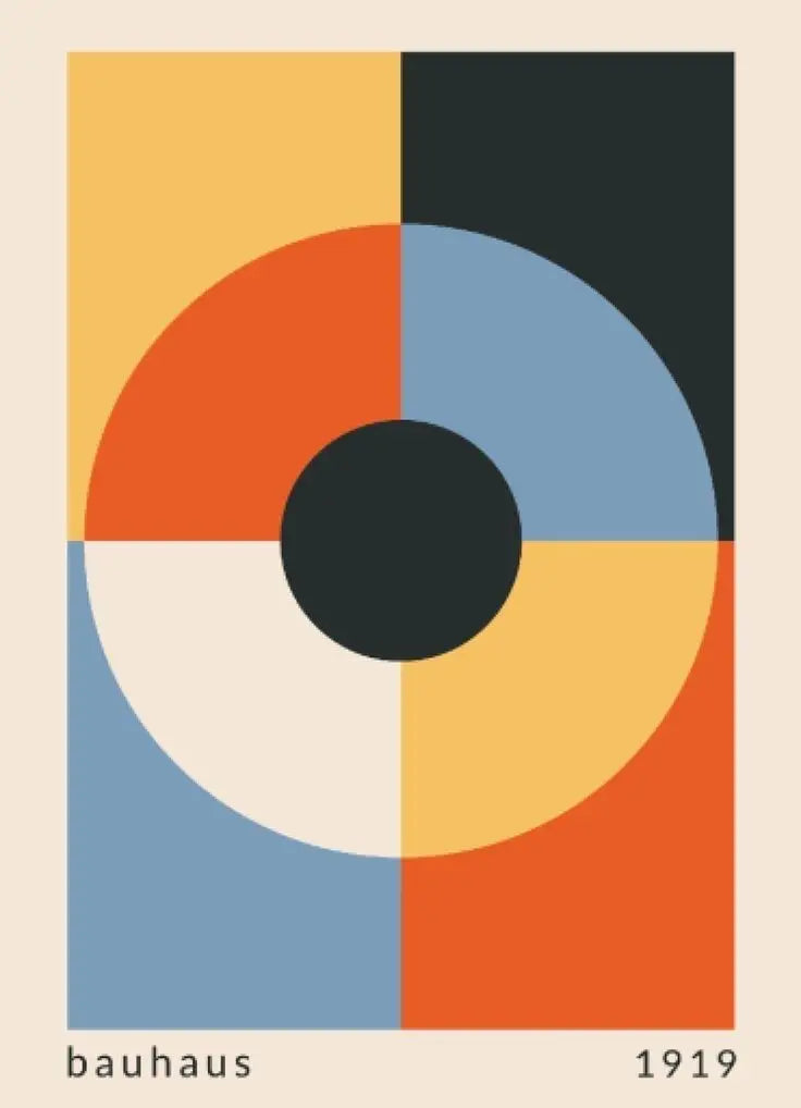 Bauhaus Geometric Canvas Print