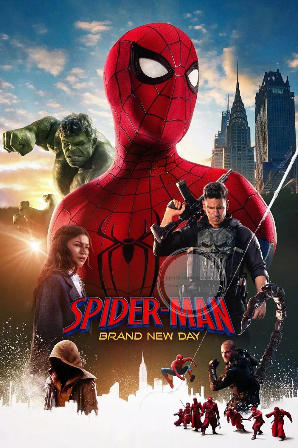 Spider-Man Cinematic Art – Unframed Canvas Poster