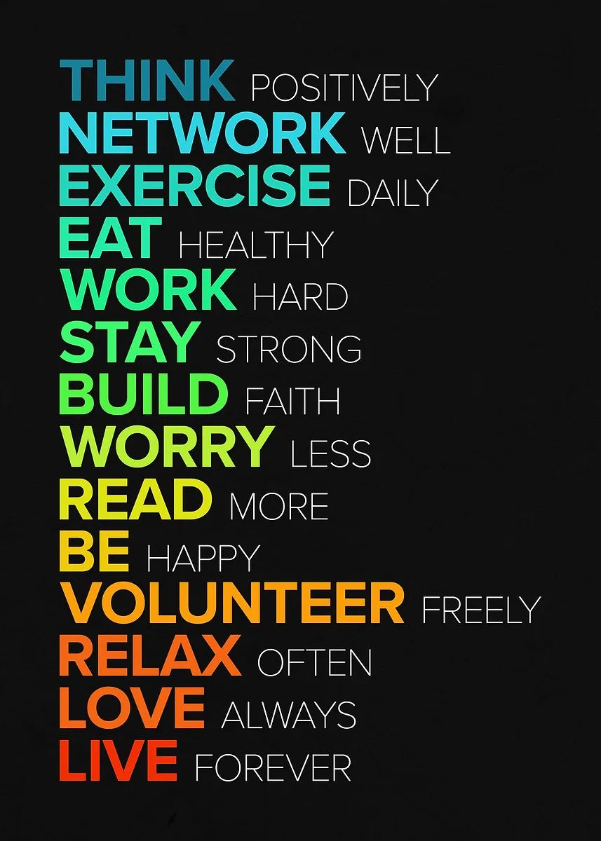 Mindset & Success Canvas Poster