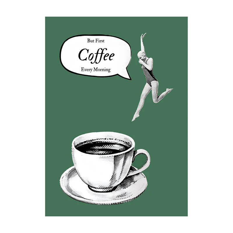 Retro Coffee & Café Canvas Print