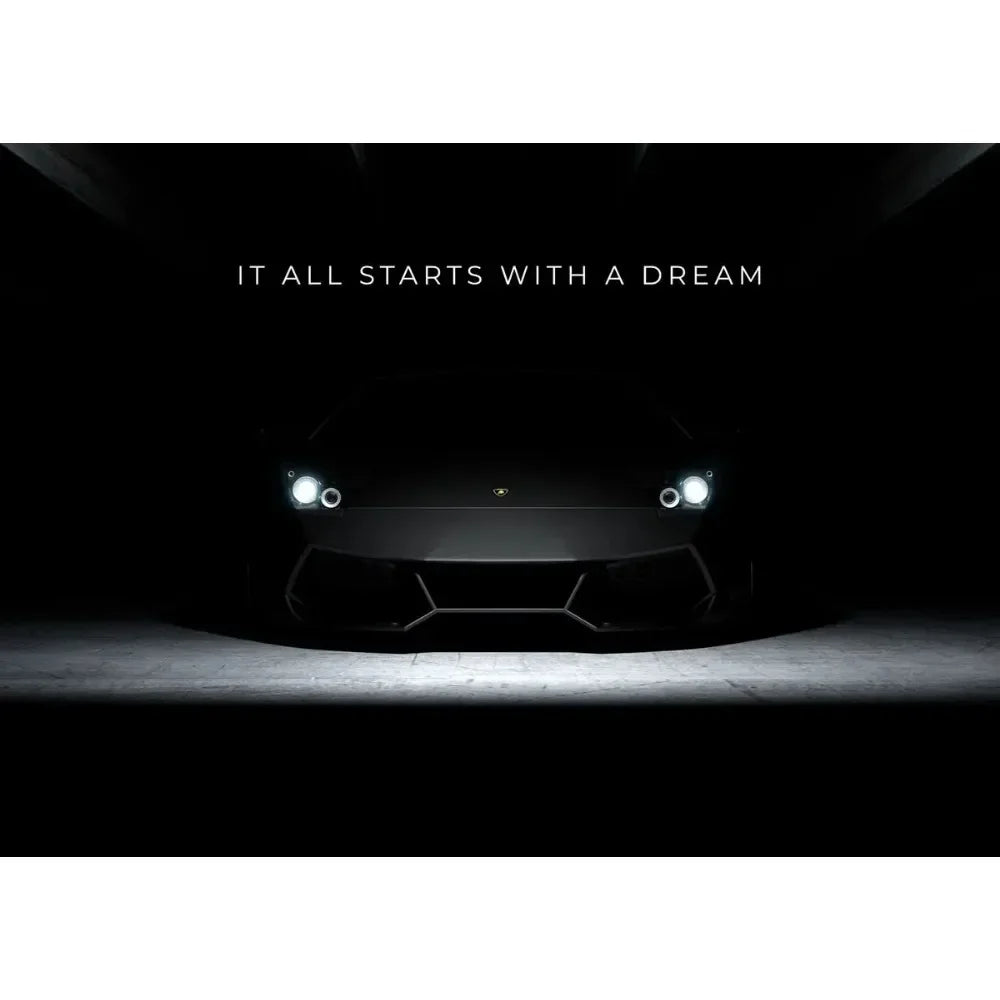 Motivational Supercar Canvas Poster