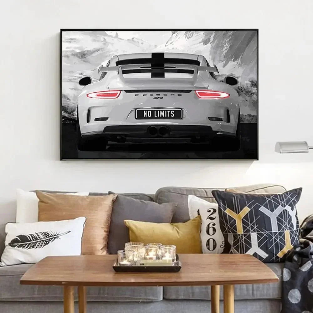 Motivational Supercar Canvas Poster