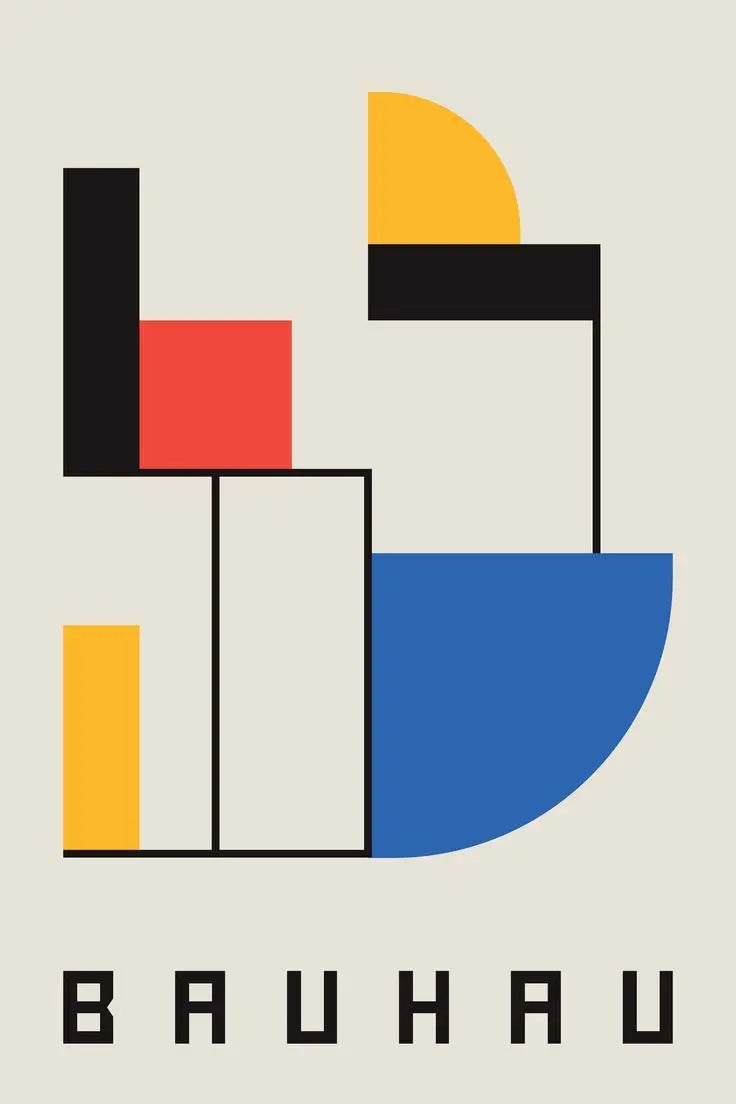 Bauhaus Geometric Canvas Print
