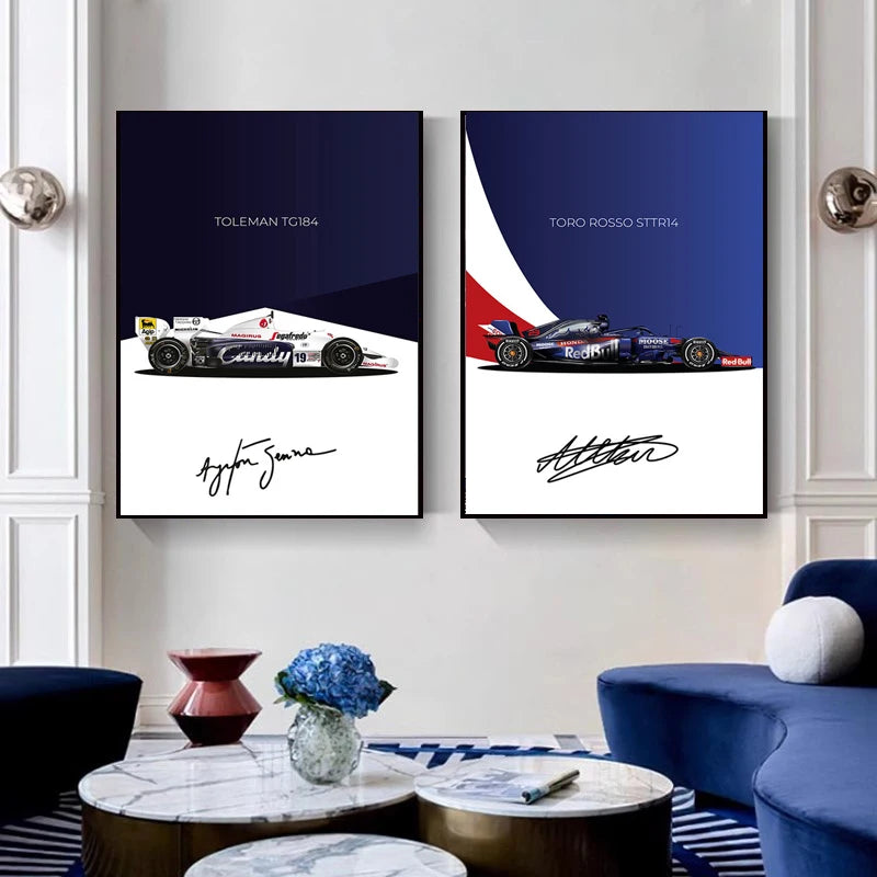 F1 Racing Club Team Posters