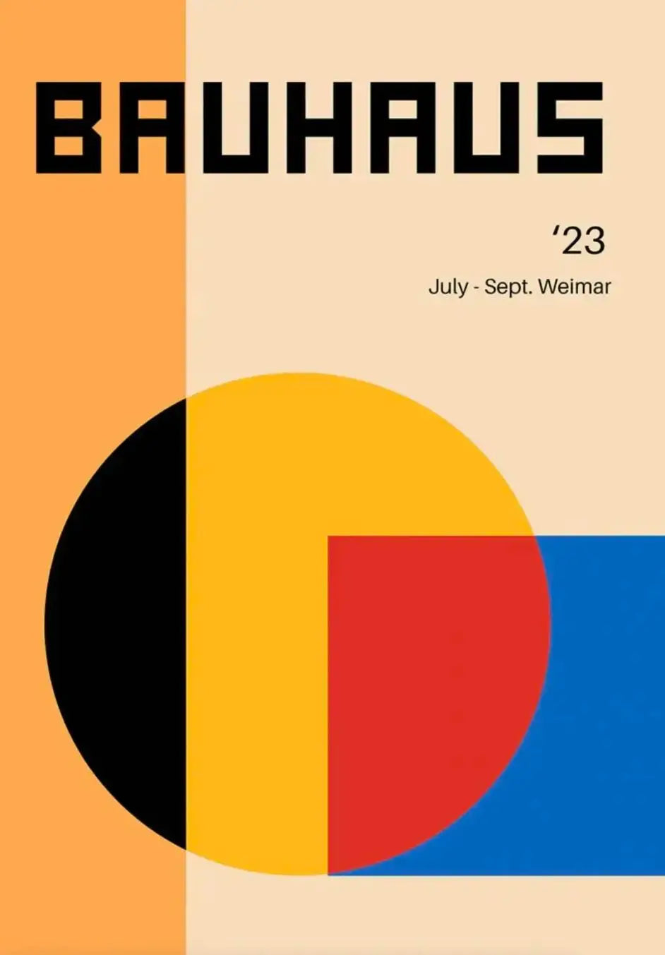 Bauhaus Geometric Canvas Print