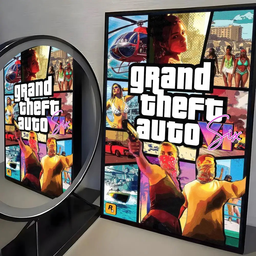GTA VI Self-Adhesive Gaming Poster