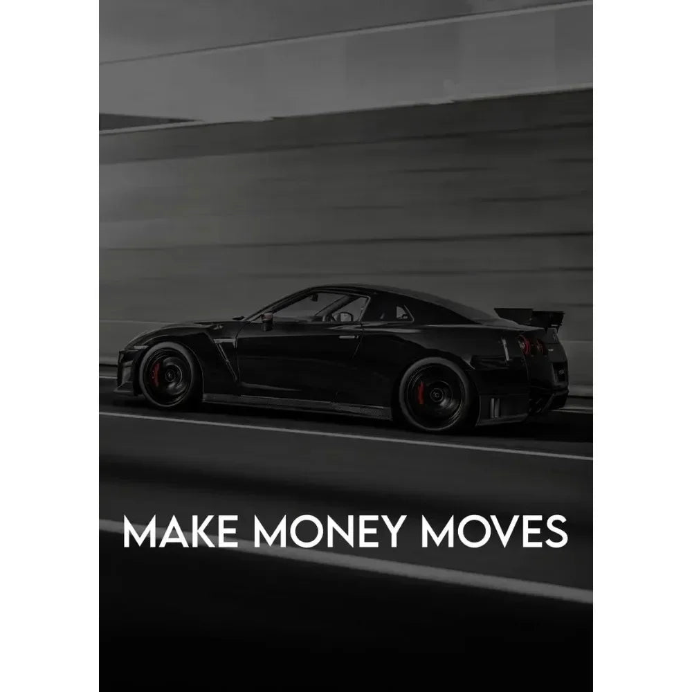 Motivational Supercar Canvas Poster