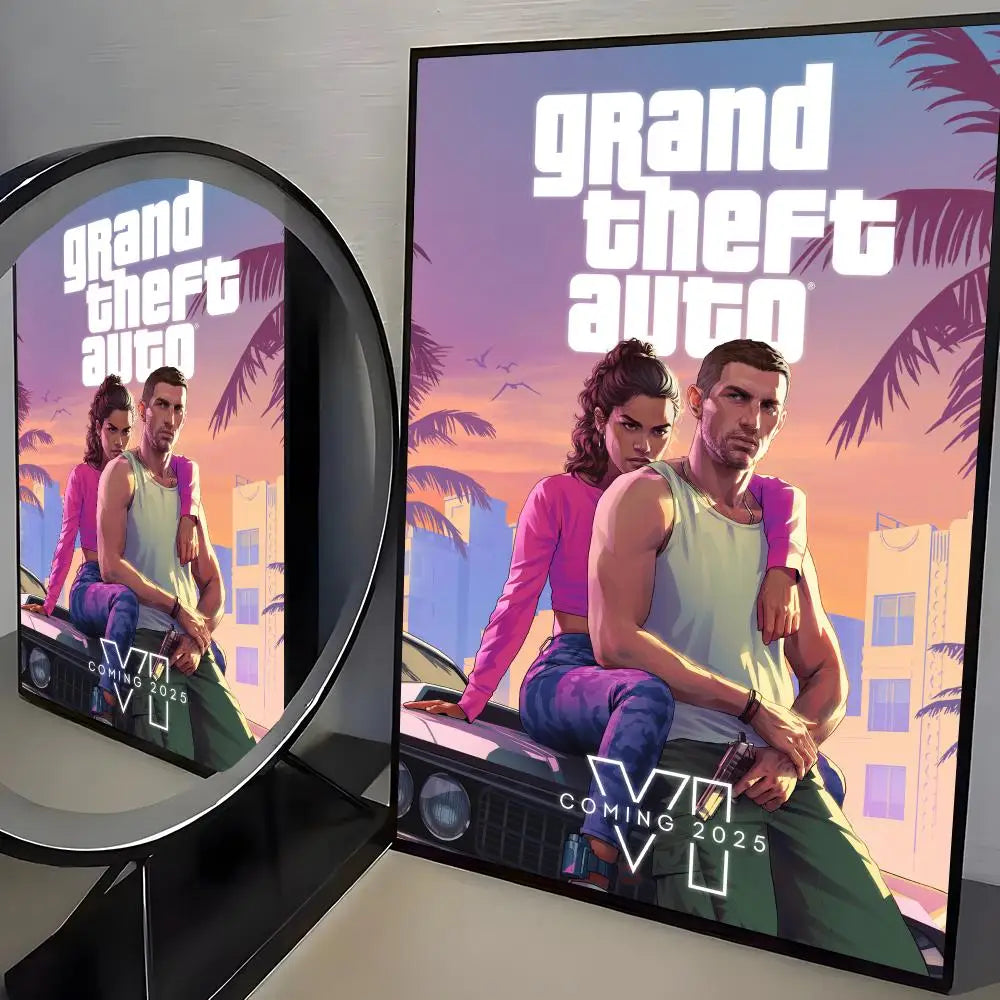 GTA VI Self-Adhesive Gaming Poster