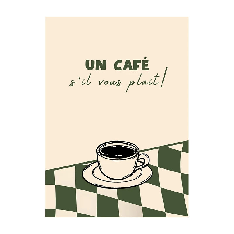 Retro Coffee & Café Canvas Print