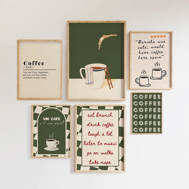 Retro Coffee & Café Canvas Print