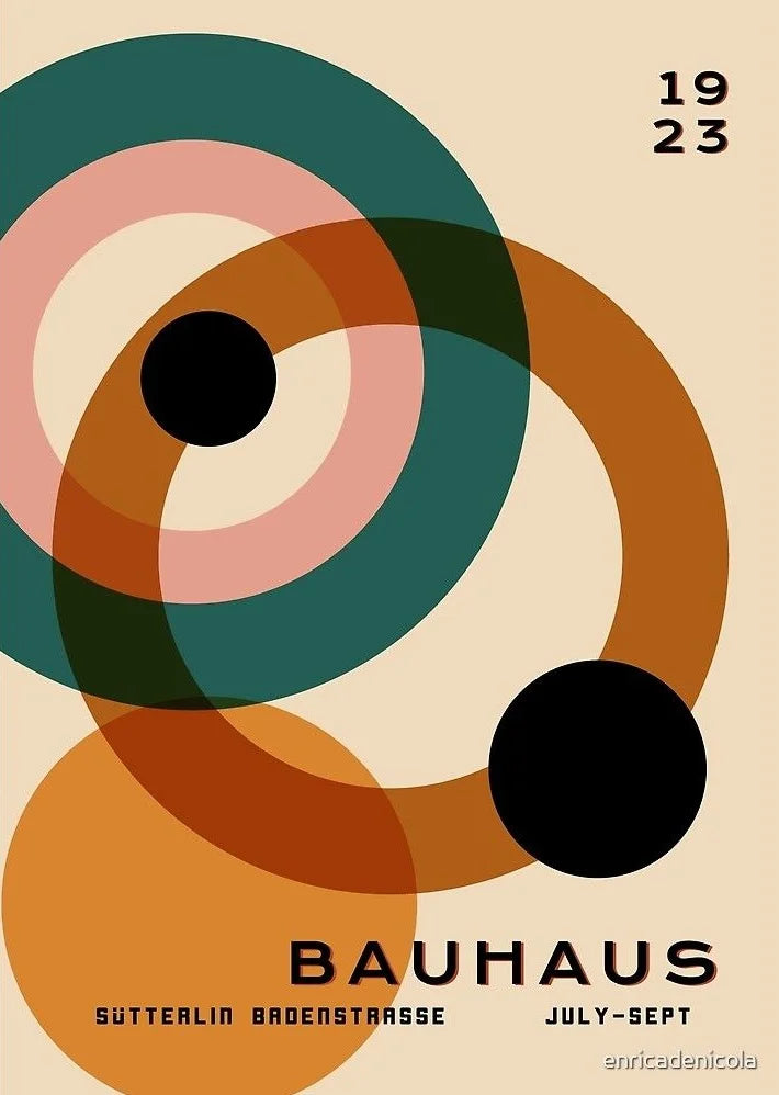 Bauhaus Geometric Canvas Print