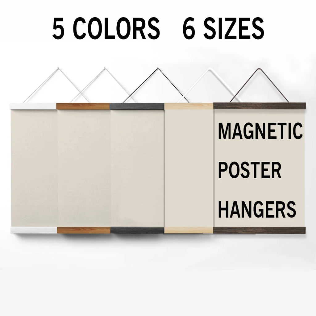 Magnetic Wooden Poster Hanger Frame