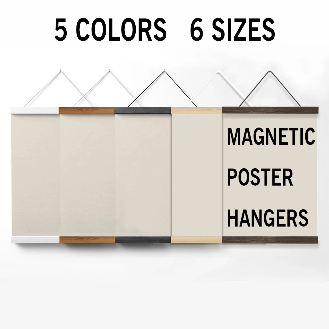 Magnetic Wooden Poster Hanger Frame