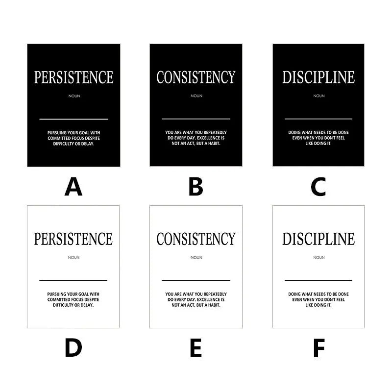 Minimalist Black & White Motivational Canvas Poster
