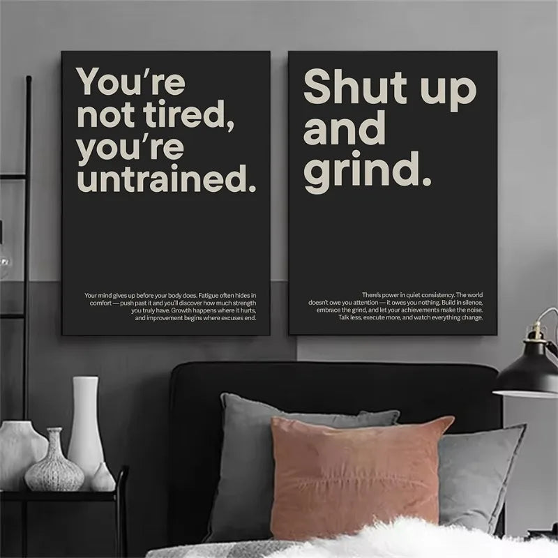Minimalist Gym Motivation Canvas Poster