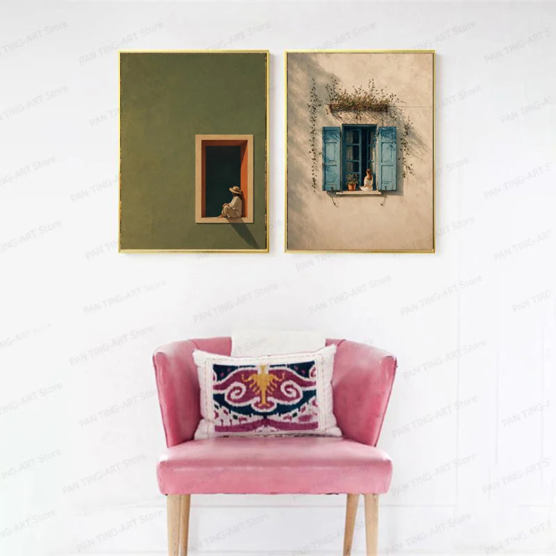 Girl at the Window Canvas Print