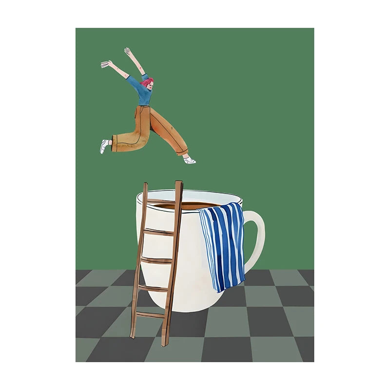 Retro Coffee & Café Canvas Print