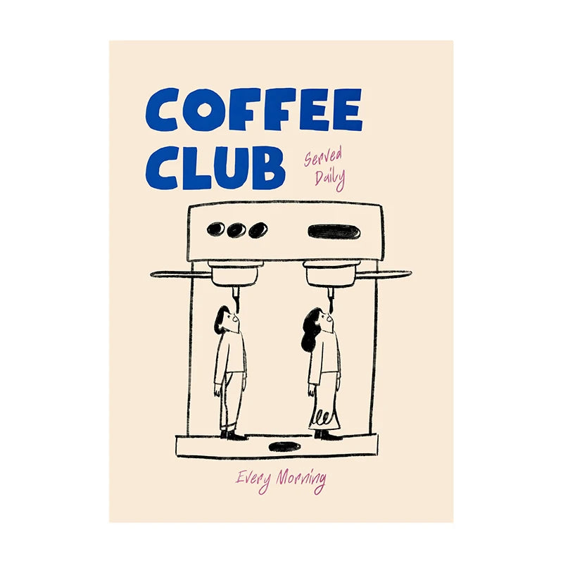 Retro Coffee & Café Canvas Print