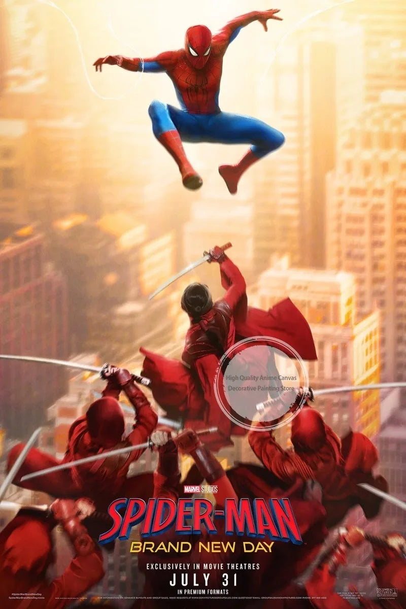 Spider-Man Cinematic Art – Unframed Canvas Poster