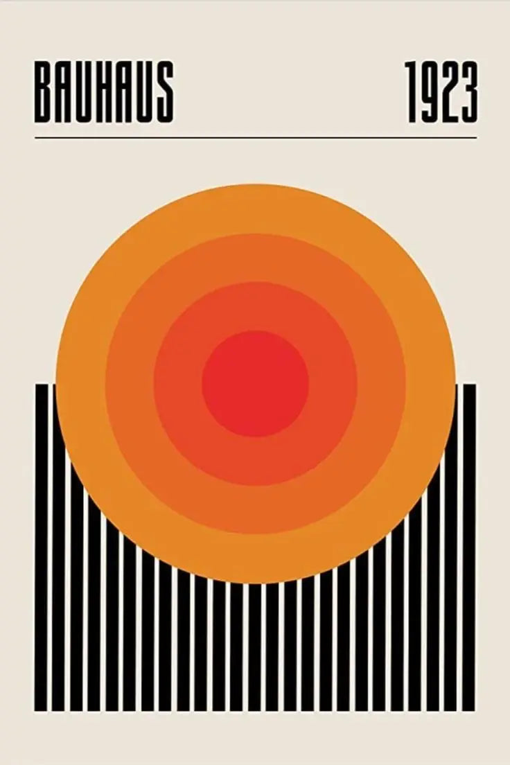 Bauhaus Geometric Canvas Print
