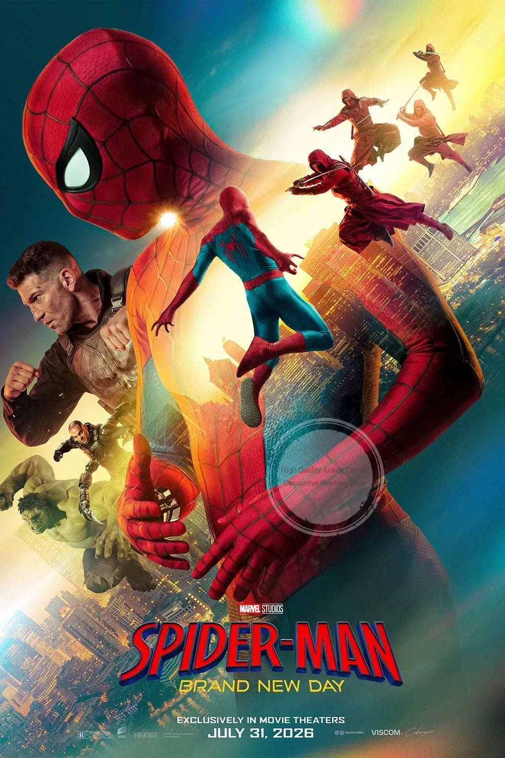 Spider-Man Cinematic Art – Unframed Canvas Poster