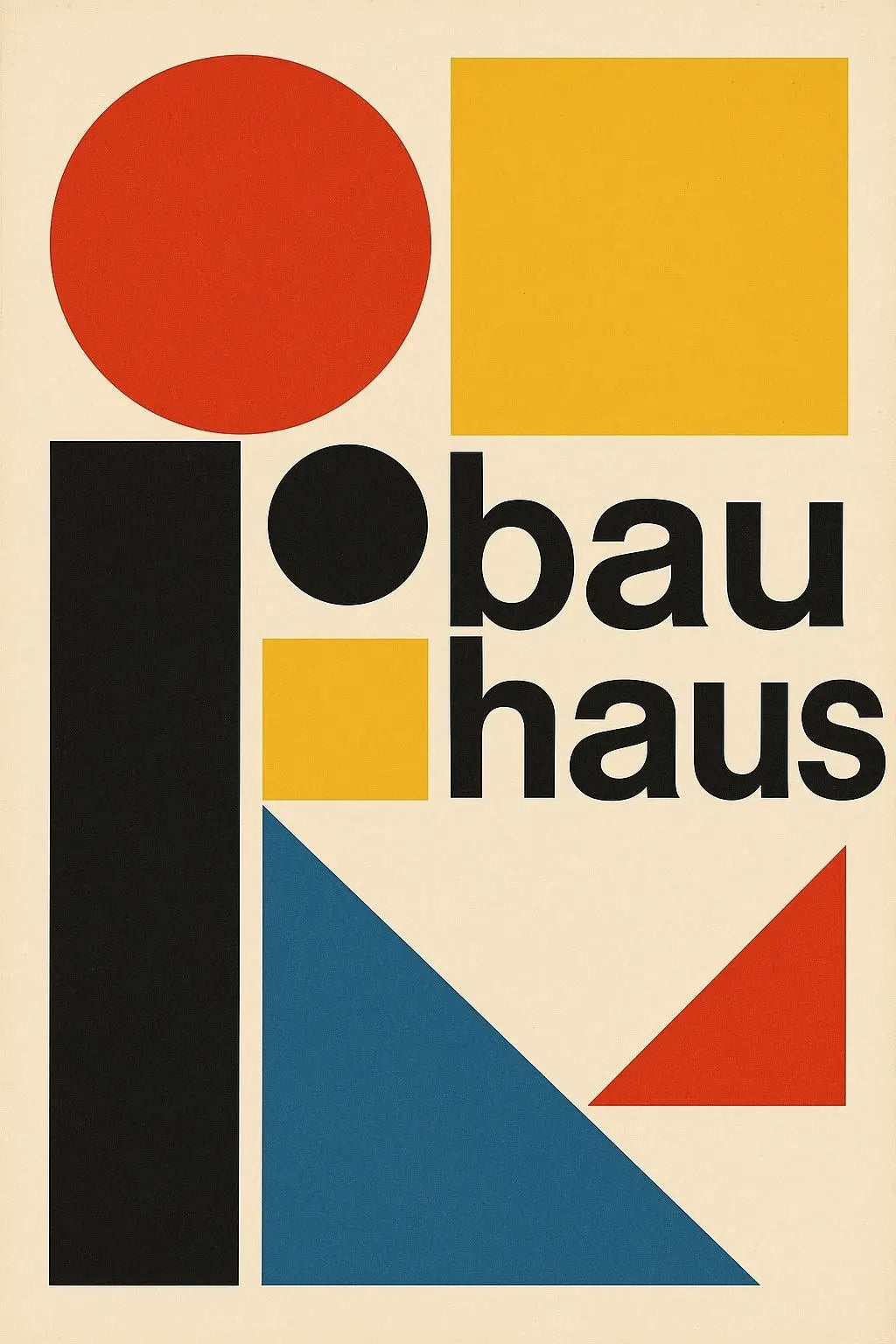 Bauhaus Geometric Canvas Print