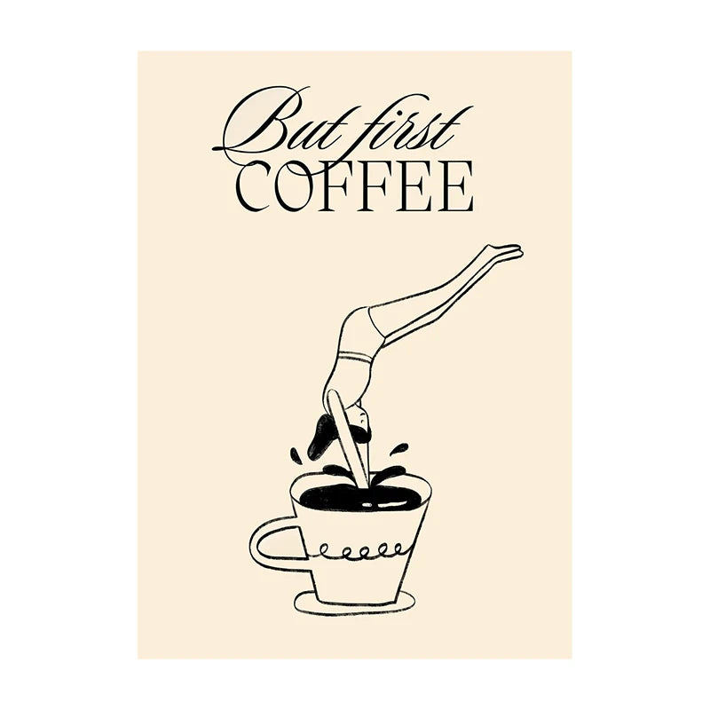 Retro Coffee & Café Canvas Print