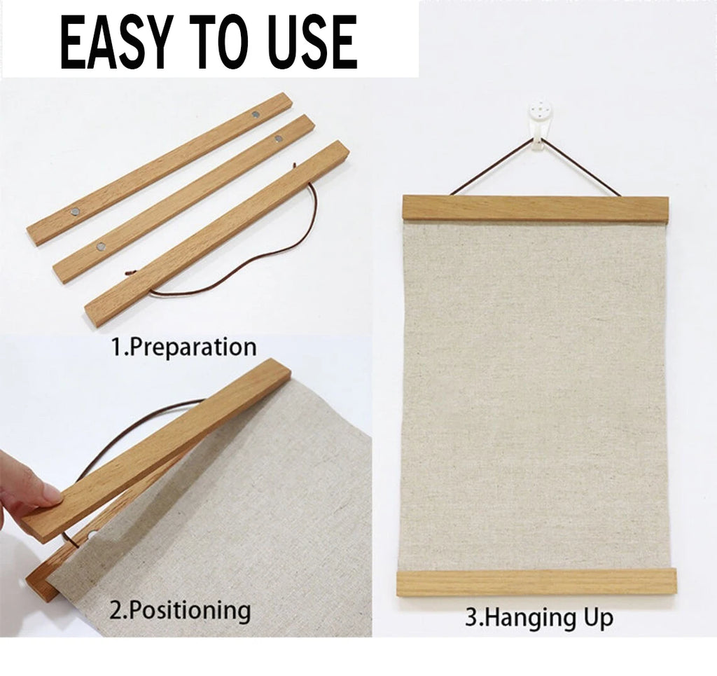 Magnetic Wooden Poster Hanger Frame