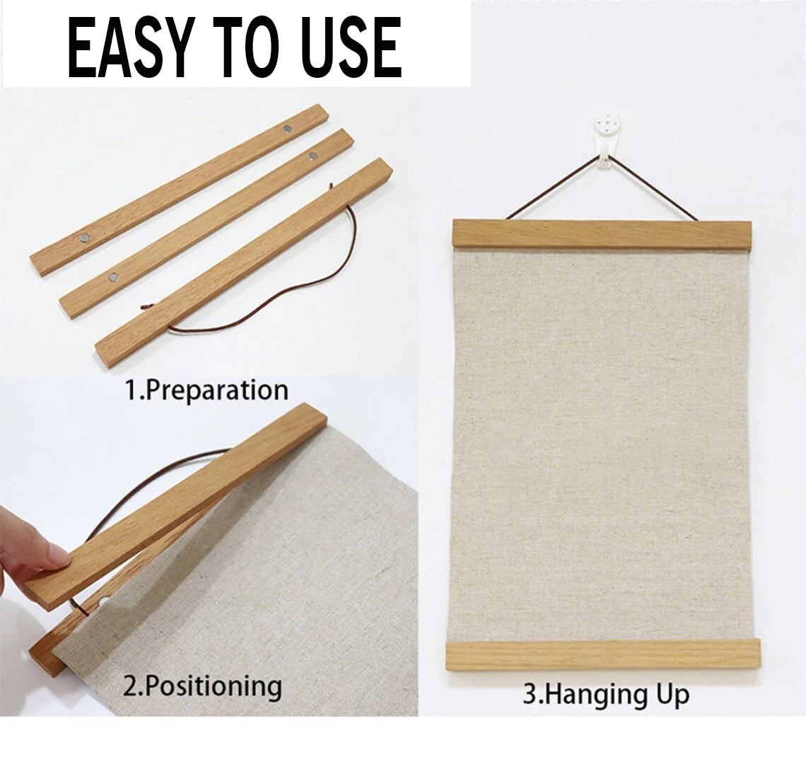 Magnetic Wooden Poster Hanger Frame