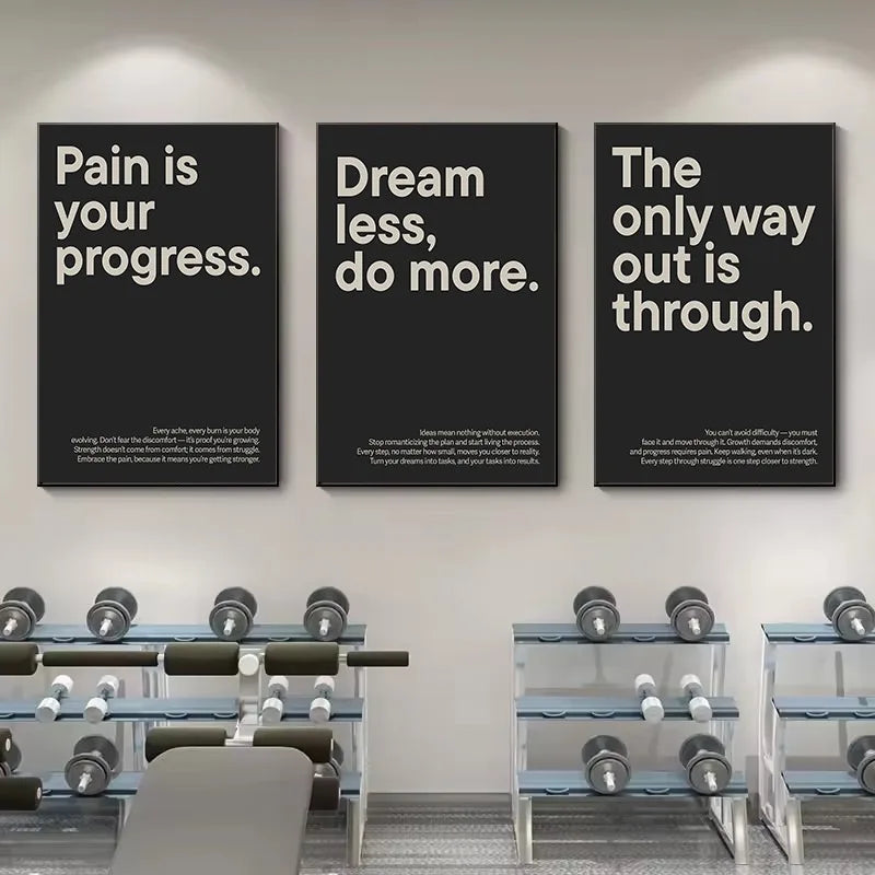 Minimalist Gym Motivation Canvas Poster