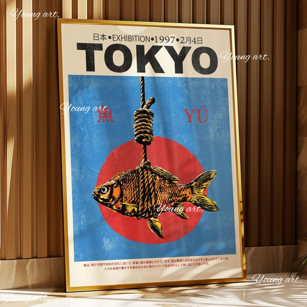 Japanese Retro 90's abstract exhibition prints collection