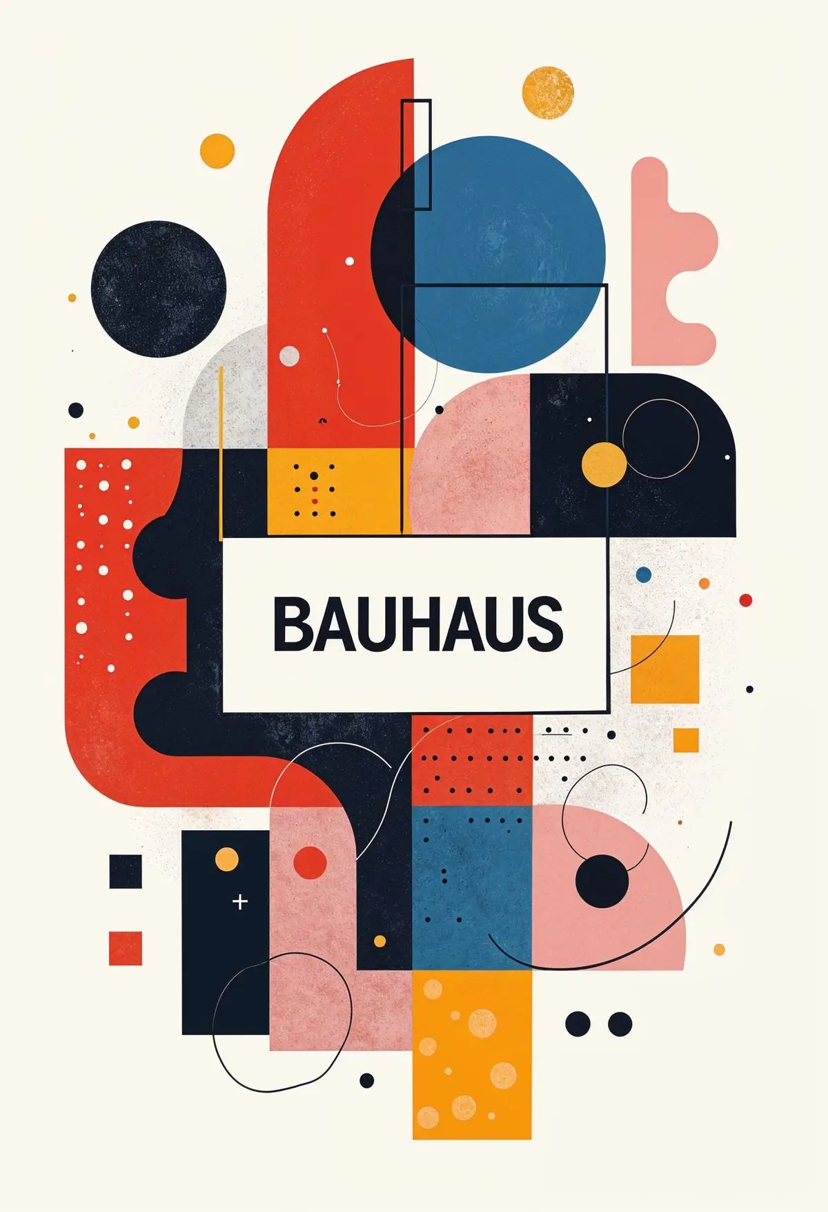 Bauhaus Geometric Canvas Print