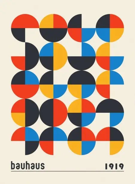 Bauhaus Geometric Canvas Print