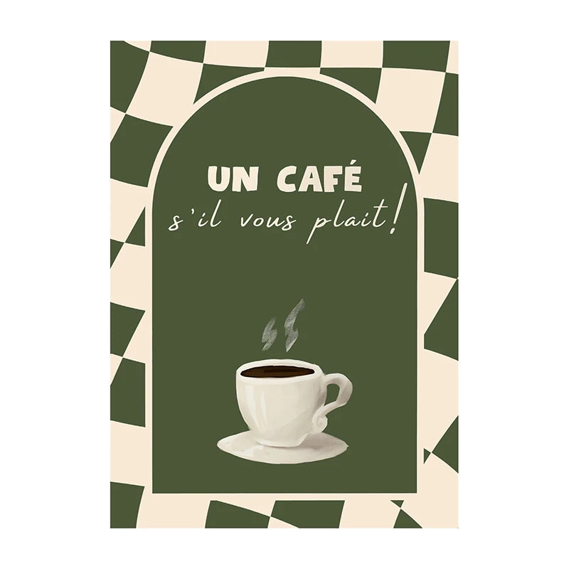 Retro Coffee & Café Canvas Print