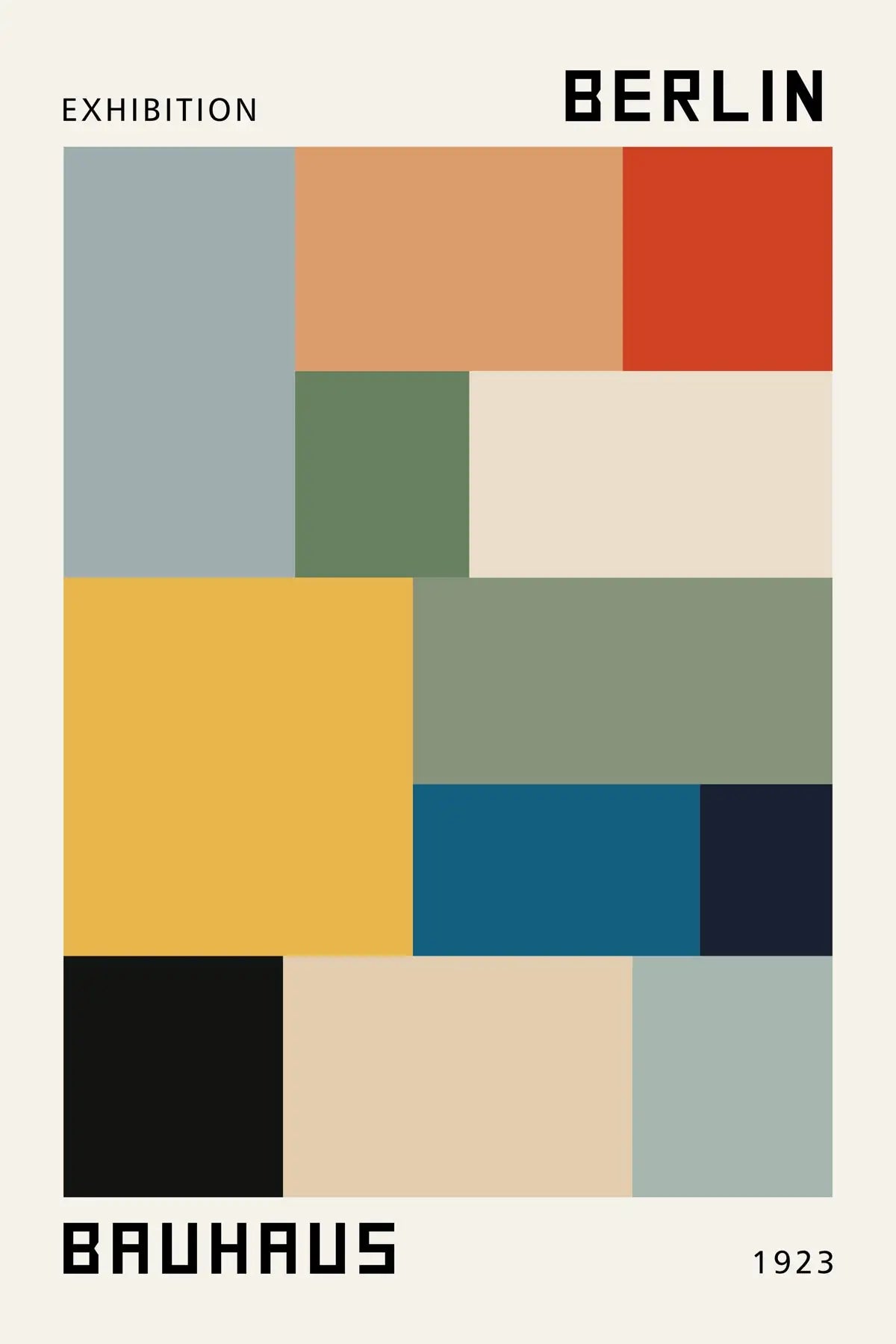 Bauhaus Geometric Canvas Print