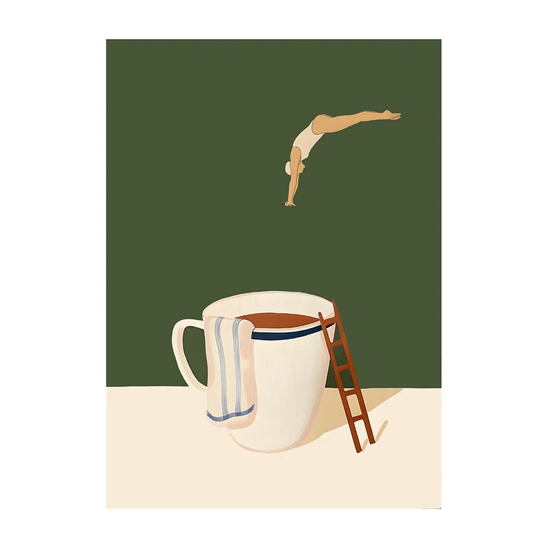 Retro Coffee & Café Canvas Print