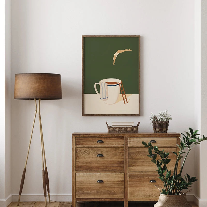 Retro Coffee & Café Canvas Print
