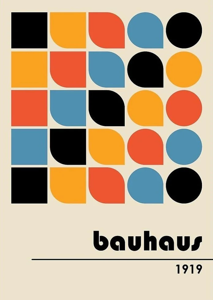 Bauhaus Geometric Canvas Print