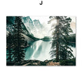 Forest, Mountain & Lake Nature Canvas Print