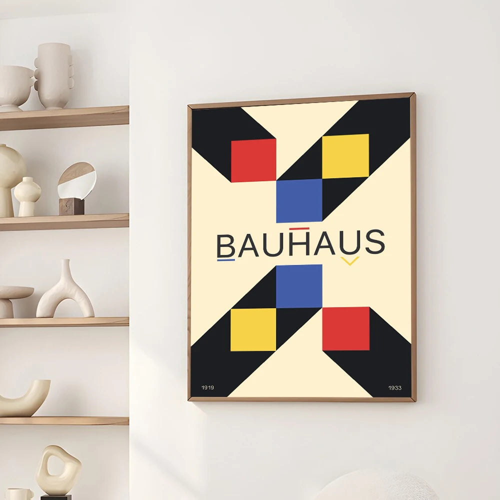 Bauhaus Geometric Canvas Print