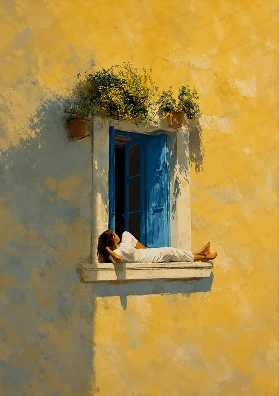 Girl at the Window Canvas Print