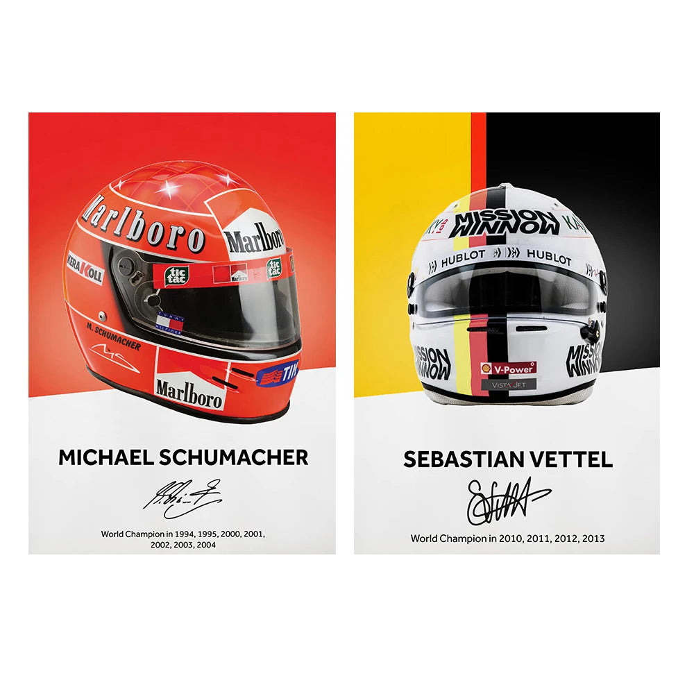 Formula 1 Helmet Wall Art Poster