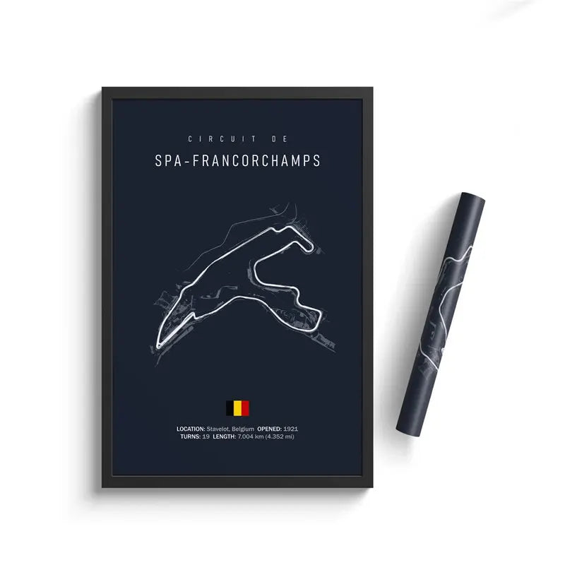 Formula One Track Circuits Canvas Prints